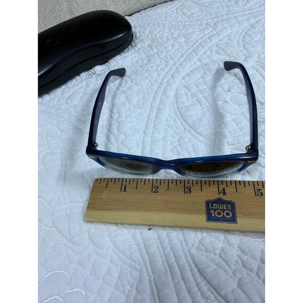 Ray-Ban Junior Kids Blue Square Rimmed Sunglasses w/ Case Youth Designer Shades